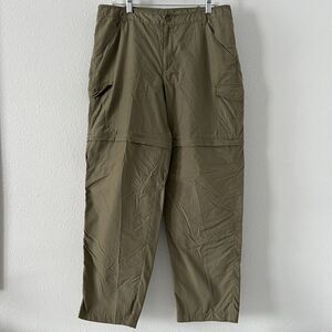 Columbia PFG Convertible Pants Womens Large Green Omni Shade Outdoor Fishing
